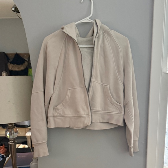 lululemon athletica Jackets & Blazers - Lululemon Athletica Cream Hooded Jacket